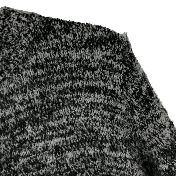 Callahan Mock Neck Striped Ombre Sweater Size L Wool Blend Pullover Black Gray - Picture 3 of 12